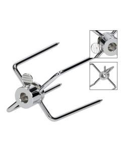 2pcs Rotisserie Spit Forks Roast Chicken Fork Kabob Skewer BBQ Spit Forks Gyro