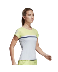 Adidas Womens Club Tee Short Sleeve Top T-Shirt Tennis Sport - Aero Blue