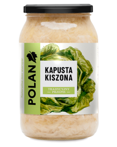520g Polan Sauerkraut Fermented Cabbage Kapusta Kiszona in Glass Jar - Product of Poland