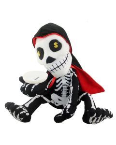 Halloween Skeleton Piggy Bank Coin Box Money Saving Plush Toy w/ Music & Dancing
