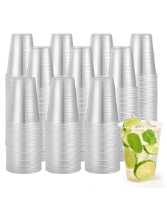 640x 16oz/480ml Premium Clear Plastic Cups - Extra Strong PET BPA Free (Bulk Pack)