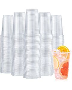 540x 16oz/480ml Premium Clear Plastic Cups - Extra Strong PET BPA Free (Bulk Pack)