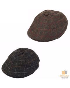 Dents Window Pane Check Driver Cap Driving Cabbie Quilted Satin 1-3037