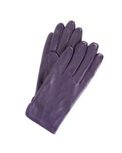 Dents Womens Classic Leather Gloves - Purple (Warm Soft Smooth Grain)