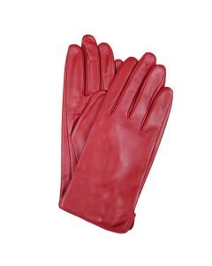 Dents Womens Classic Leather Gloves - Red (Warm Soft Smooth Grain)
