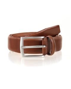 Dents Premium Plain Leather Belt Full Grain Classic Genuine - Tan
