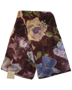 DENTS Bright Floral Printed Scarf Unlined Ladies Womens MADE IN ITALY New