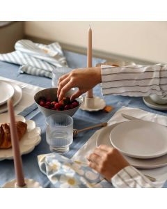 100% Cotton Handcrafted Table Cover - Blue Bell