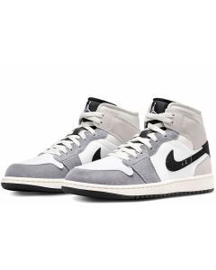 Nike Air Jordan 1 Mid Top SE Craft Shoes Sneakers - Cement Grey/Black - US 7