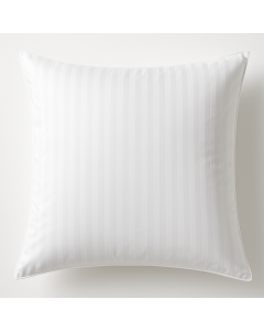 100% Cotton European Square Pillowcase - 400 Thread Count - Striped White