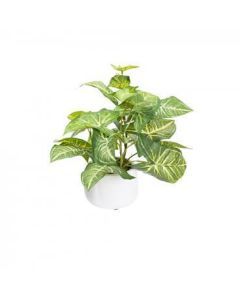 30cm Potted Faux Syngonium Plant in Pot Artificial Flower Plant Green Decor