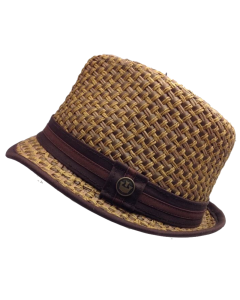 GOORIN BROTHERS Eric B Trilby Fedora Hat Bros Woven Paper Straw 100-4432