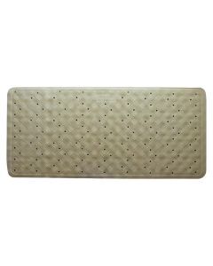 Anti Slip Loofah Shower Rug Non Slip Rubber Bath Mat - Beige
