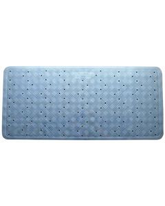 Anti Slip Loofah Shower Rug Non Slip Rubber Bath Mat - Blue