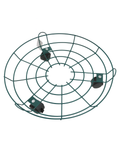 40cm Plant Pot Stand with Wheels Metal Garden Trolley Caddy Plate