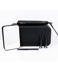 H2D Opulence Professional Ionic Hair Straightener w/ LED Mirror in Satin Black