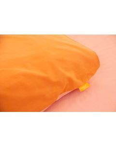 2x Square European Pillow Covers - 100% Cotton - Peach