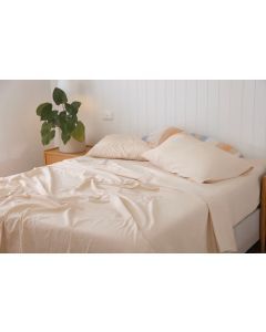 100% Cotton Percale Sheet Set - Fitted & Flat Sheets + Pillowcases - Poppy