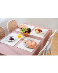 100% Cotton Handcrafted Table Cover - Terracotta