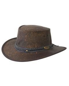 Jacaru 1133 Squashy Kangaroo Leather Hat - Travel Crushable Outback Hat