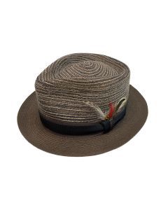 100% Paper Straw Mens Hat MADE IN USA Trilby Pork Pie Luxury Du-Pont Teflon