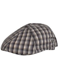 Kangol Plaid 504 Ivy Cap - Grey Check L/XL (Flexfit Newsboy Flat Hat K1359FA)