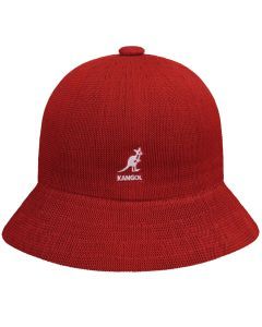 KANGOL Tropic Casual Bucket Hat - Scarlet Red (Summer Sun Brim Cap K2094ST)