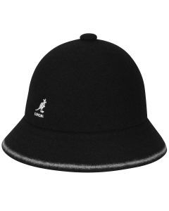 Kangol Stripe Casual Bucket Hat - Black/Off White (Wool Blend - K3181ST)