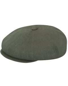 Kangol Mens Bamboo Hawker Ivy Flat Cap Driving Golf Cabbie Hat Newsboy - Smog