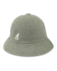 Kangol Wool Casual Unisex Bucket Hat Warm Winter Autumn Cap - Oil Green