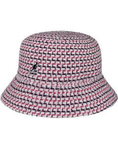 Kangol Maze Jacquard Bucket Hat Fashion Winter Summer Camping Cap - White