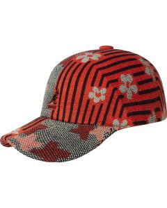 Kangol Nature Flip Spacecap Baseball Hat Outdoor Cap - Oil Green/Cherry Glow