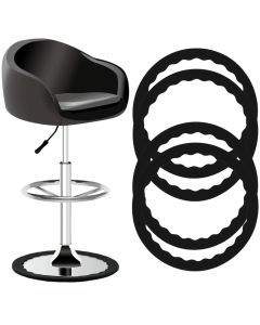 Silicone Bar Stool Floor Protector Ring - Anti-Slip Noiseless Chair Base Cover for 16.5–18.5in Bases
