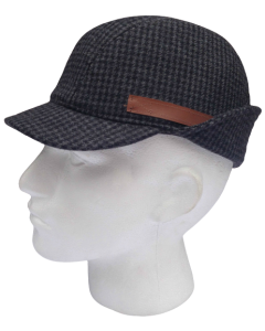 KANGOL Angle Tweed Havelock Hat - BLACK K0741LX Winter Wool Earlap MADE IN ITALY