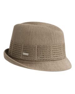 KANGOL Lace Panel Duke Hat K0593FA Trilby Fedora Stingy Brim - Mousse - M