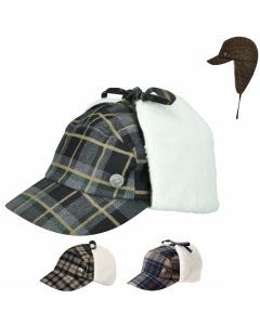 KANGOL Plaid Supre Ushanka Sherpa Chullo Lined Hat Warm Winter Ear Trapper Flying