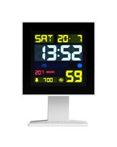 Newgate Monolith Lcd Alarm Clock White