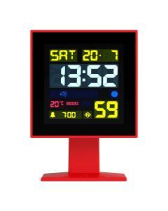 Newgate Monolith Lcd Alarm Clock Fire Engine Red