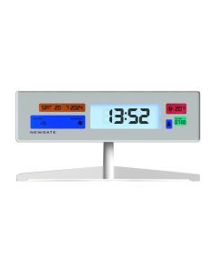 Newgate Supergenius Lcd Alarm Clock Matte White