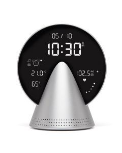 Lexon Conic Radio Alarm Clock - Alu Polish (With Fm & Built-In Bluetooth Speaker)
