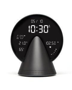 Lexon Conic Radio Alarm Clock - Grey (With Fm & Built-In Bluetooth Speaker)