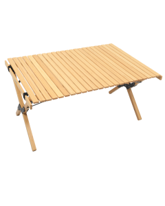 Folding Camping Table Bamboo Roll Up Portable Outdoor Picnic BBQ Desk Beach