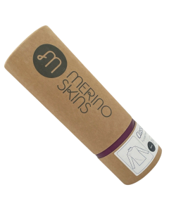 Merino Skins Mens Classic Funnel Neck Long Sleeve Thermal Top - Black