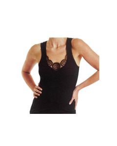 MERINO SKINS Ladies Dianthe Tank Top - Black (Merino Wool Rich Thermals)