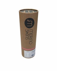 Merino Skins Womens  Verona Funnel Neck Long Sleeve Thermal Top - Soft Grey Marle