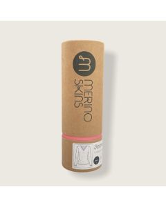 Merino Skins Verona Womens V-Neck Long Sleeve Thermal Top - Black