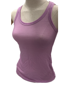 MERINO SKINS Wool Blend Ladies Verona Round Neck Thermal  Tank Top - Hyacinth Pink