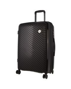 Monaco Checked Luggage Bag Travel Carry On Suitcase 65cm (82.5L) - Black