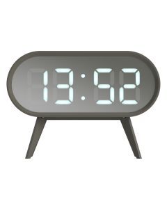 Newgate Space Hotel Cyborg Led Alarm Clock Grey