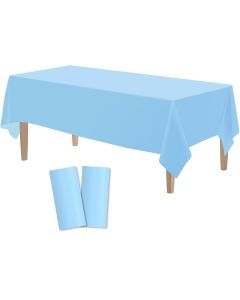 Table Cloth Cover Reusable & Washable Xmas Party 137cm x 274cm (54"x108") in Sky Blue
